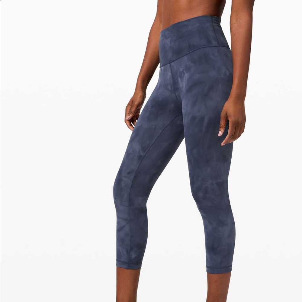 Lululemon Wunder Train High-Rise Crop 21" *Diamond Dye naval blue